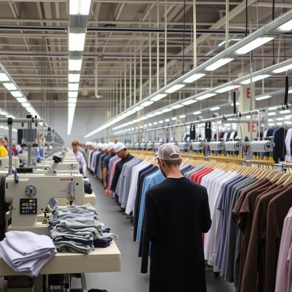 Local clothing manufacturing facility showing reshoring trend
