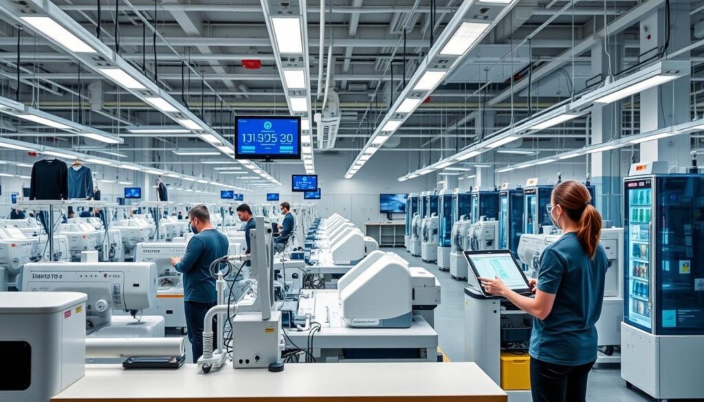 Smart clothing factory with Industry 4.0 technology integration