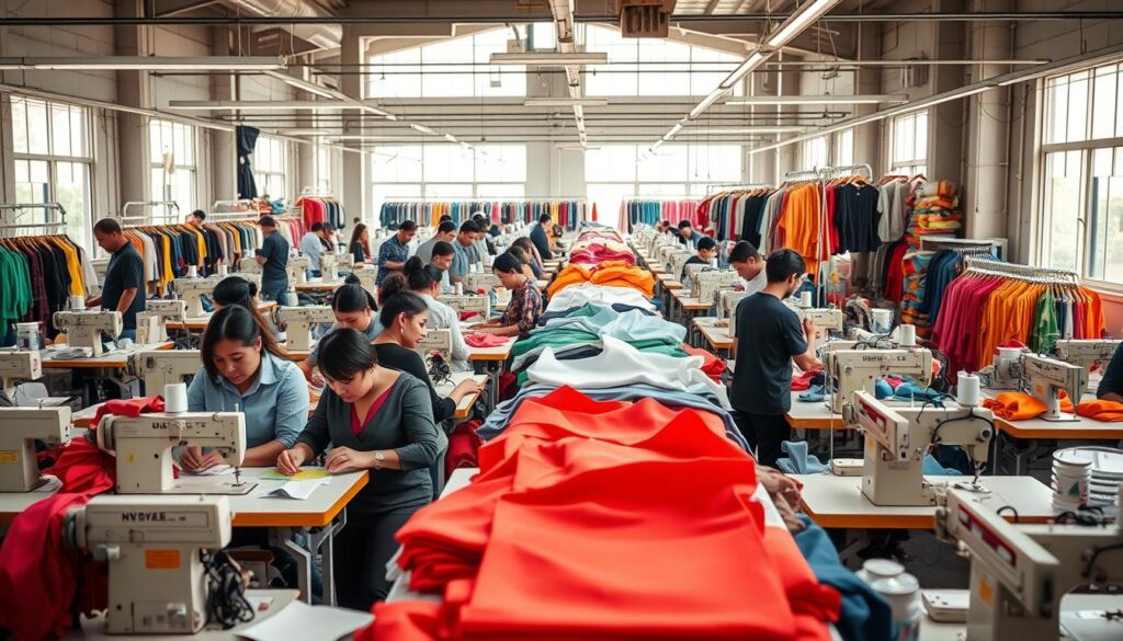 clothing factory production